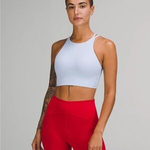 Lululemon high neck longline light support B/C - blue linen